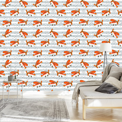Wallpaper Fairytale Retro Airplanes