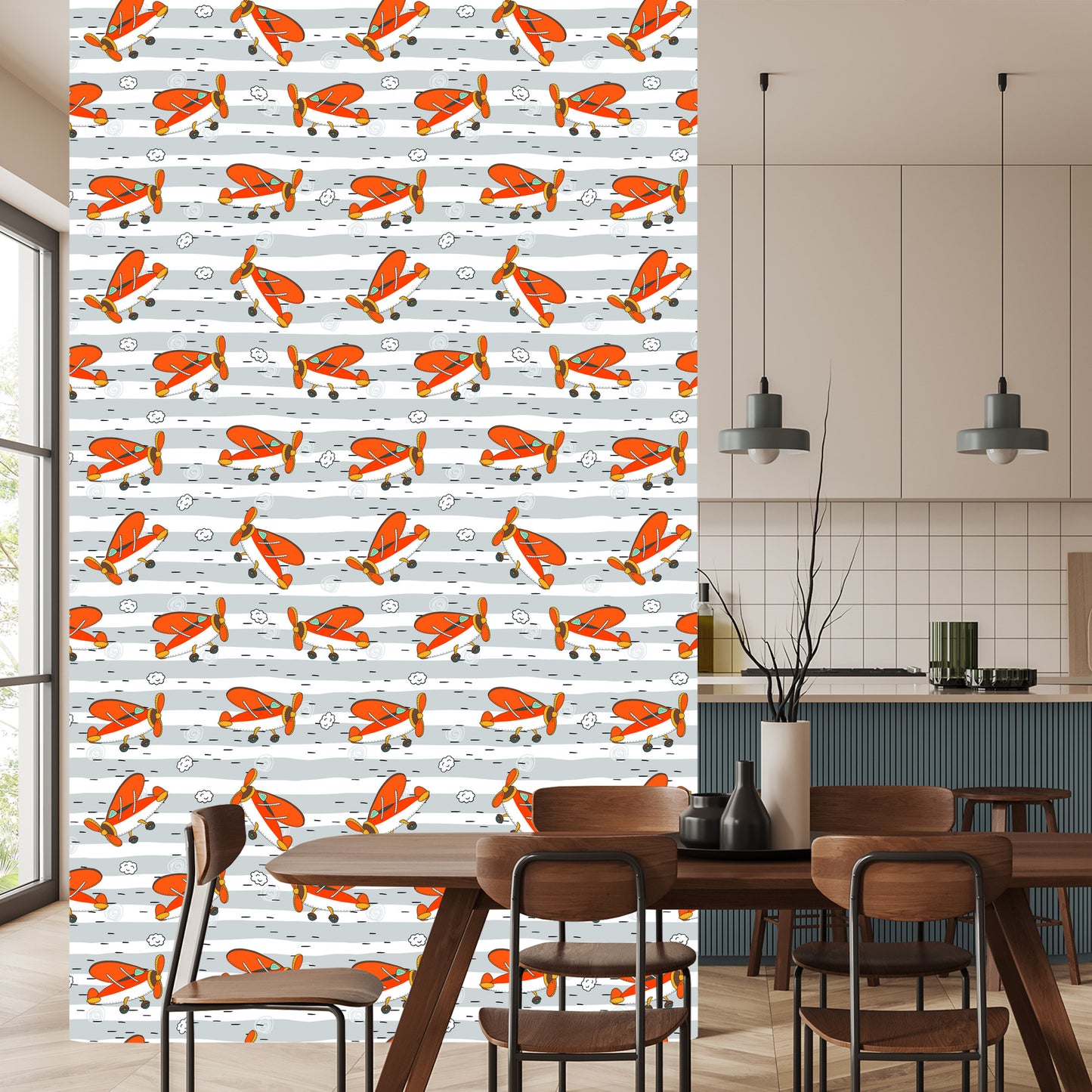 Wallpaper Fairytale Retro Airplanes