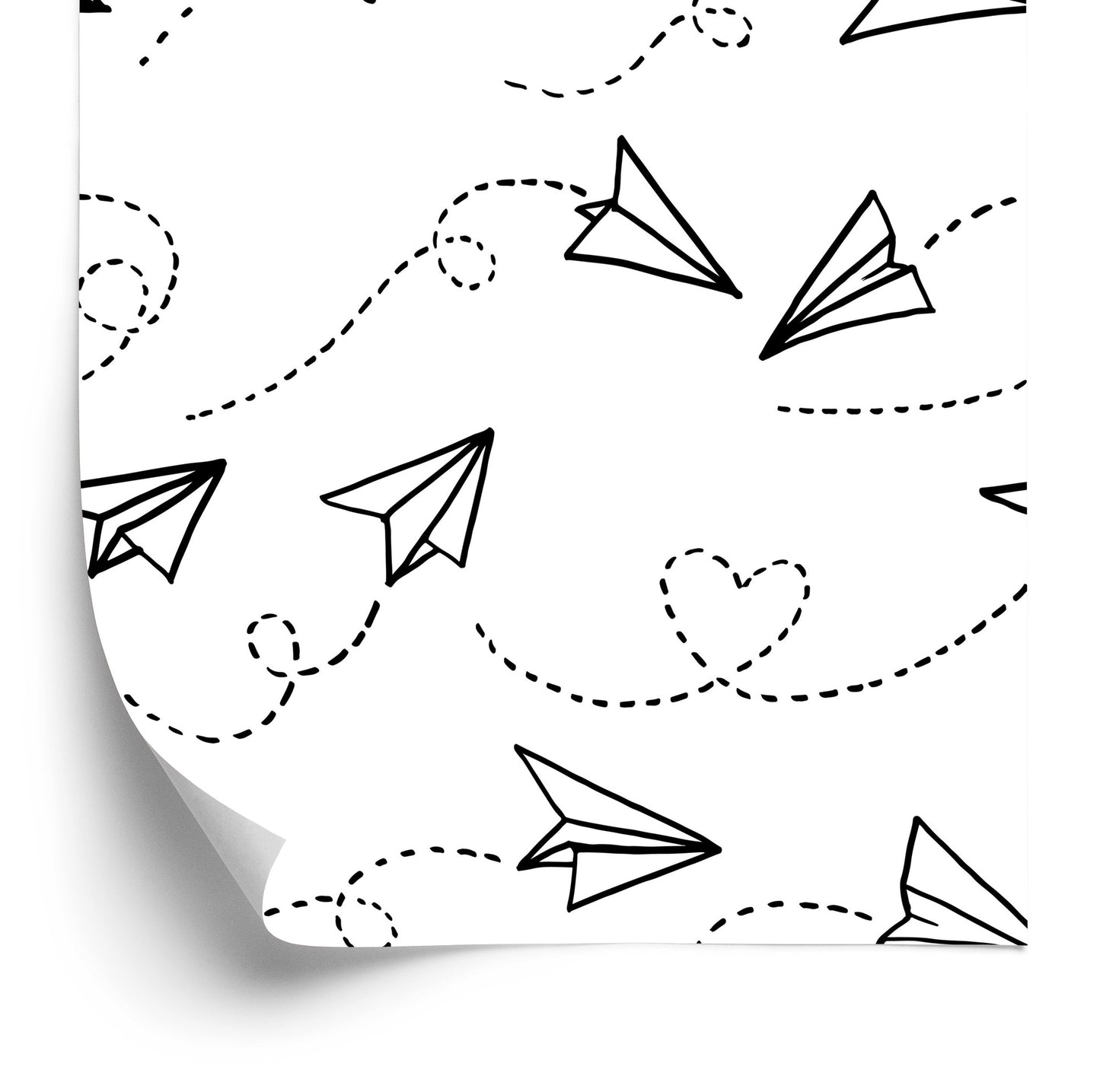 Wallpaper Paper Airplanes With Hearts