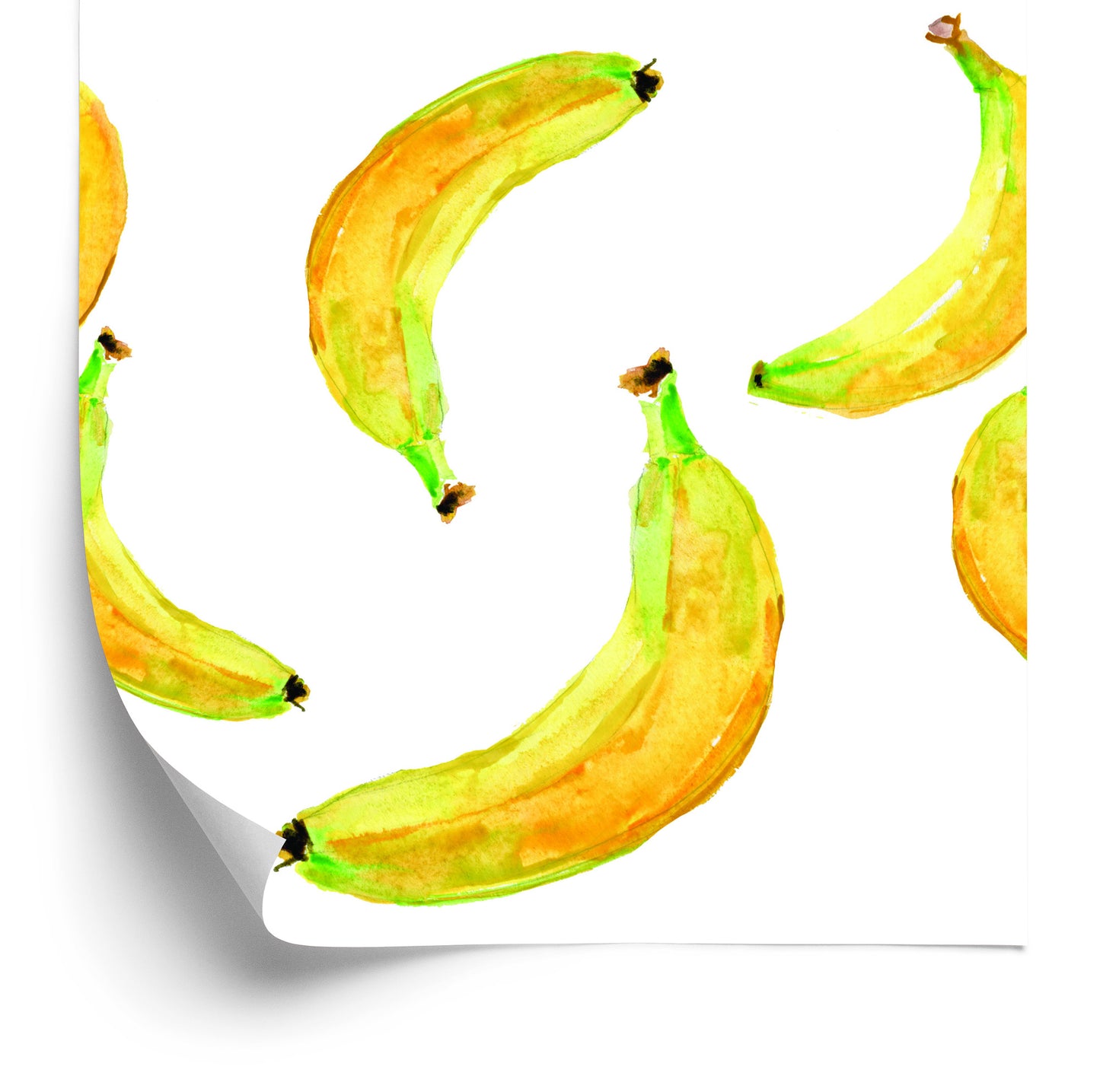 Wallpaper With Fruit Bananas For Kitchen Dining Room