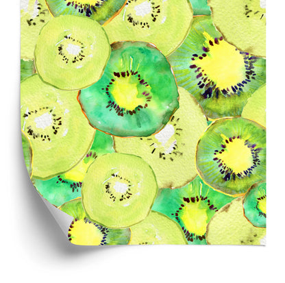 Wallpaper Kiwi Fruit. Green. Kitchen