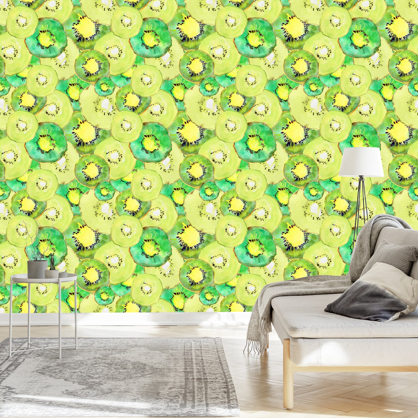 Wallpaper Kiwi Fruit. Green. Kitchen