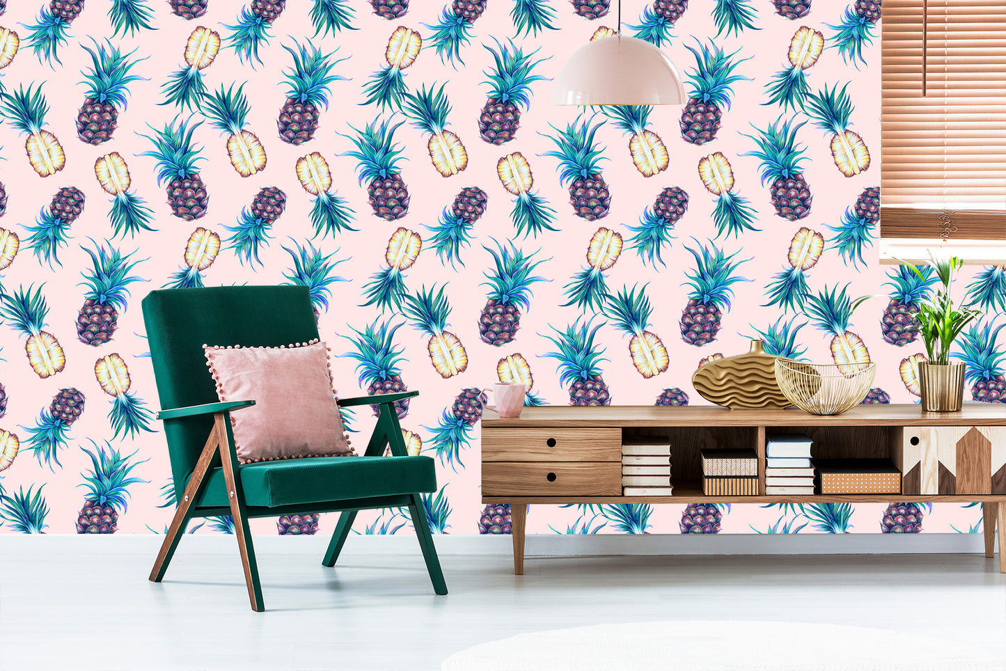Wallpaper Tropical Pineapples