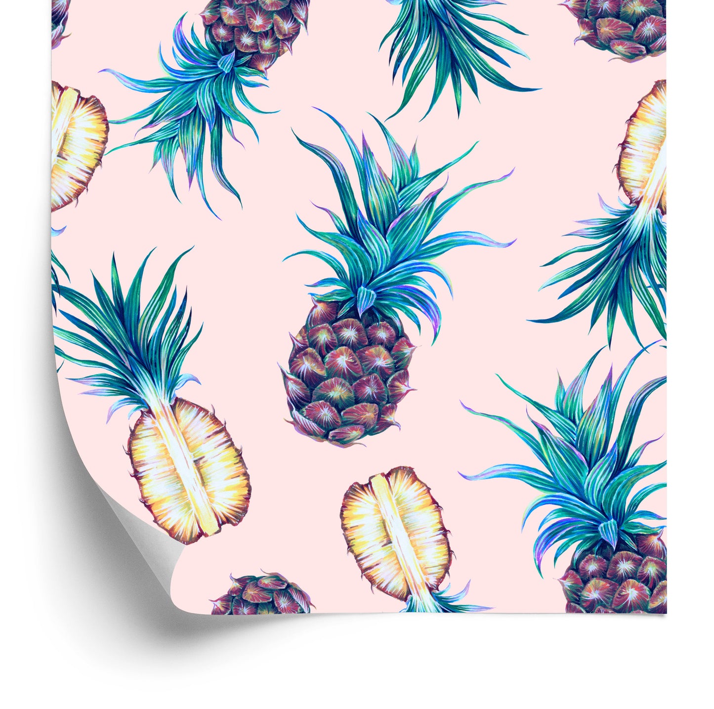 Wallpaper Tropical Pineapples