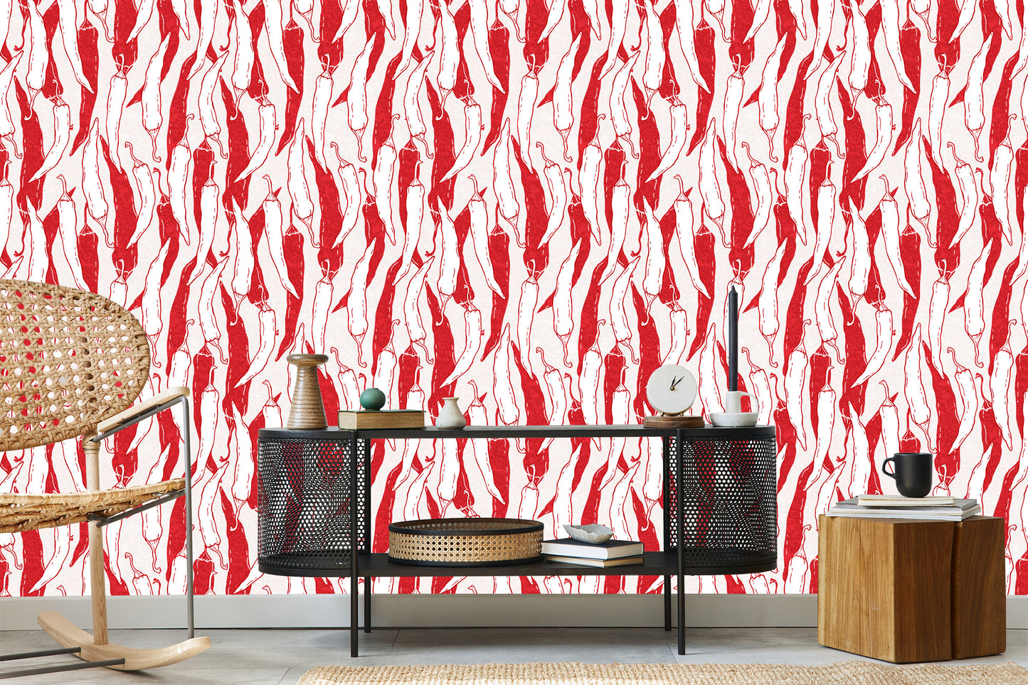 Wallpaper White And Red Chili Peppers