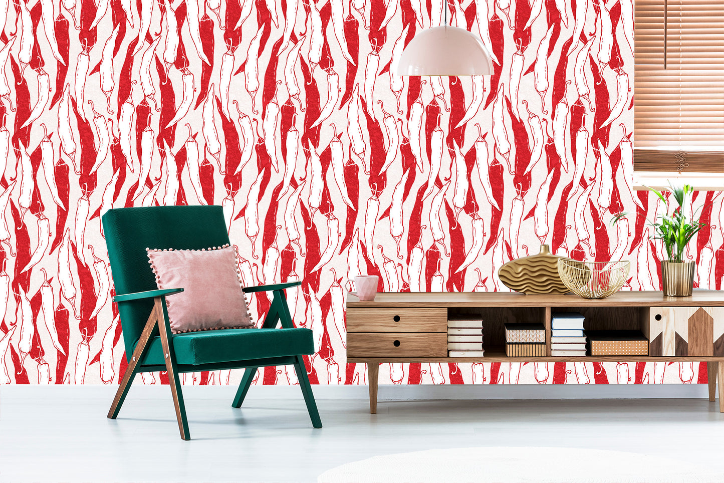 Wallpaper White And Red Chili Peppers