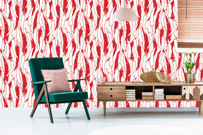 Wallpaper White And Red Chili Peppers