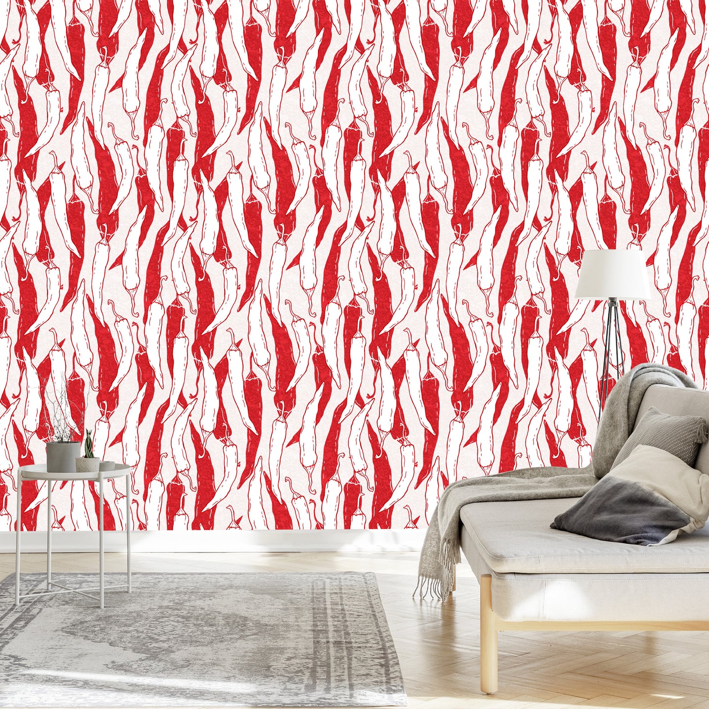 Wallpaper White And Red Chili Peppers