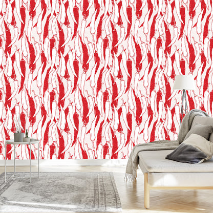 Wallpaper White And Red Chili Peppers