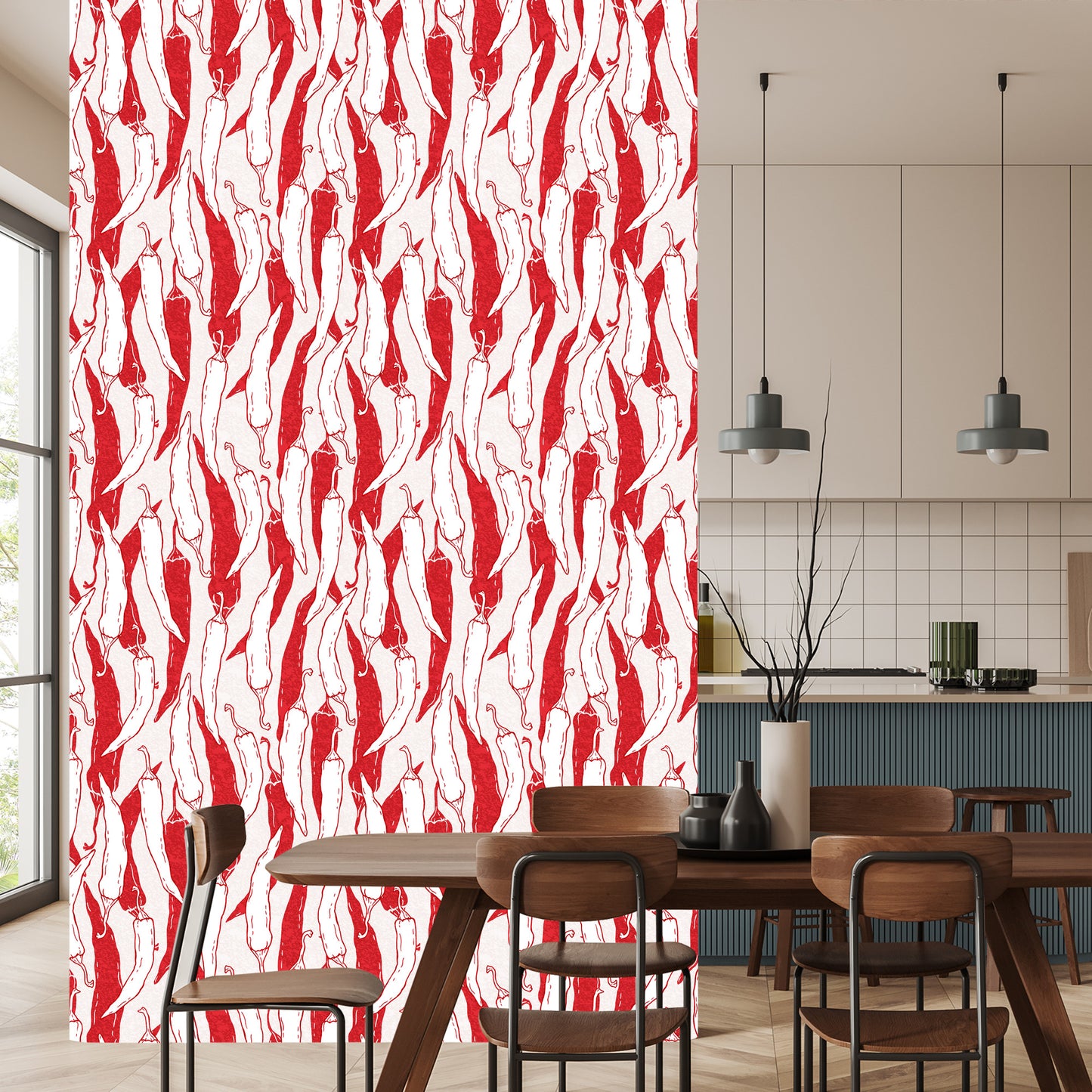 Wallpaper White And Red Chili Peppers