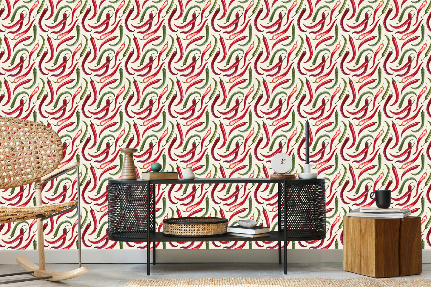 Wallpaper Colorful Chili Peppers