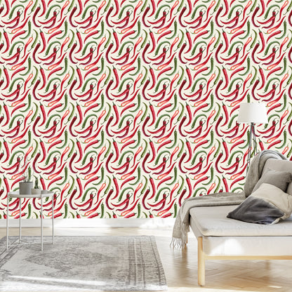 Wallpaper Colorful Chili Peppers