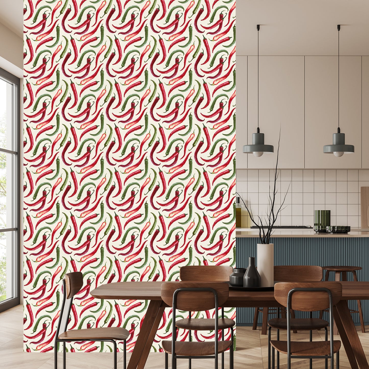 Wallpaper Colorful Chili Peppers