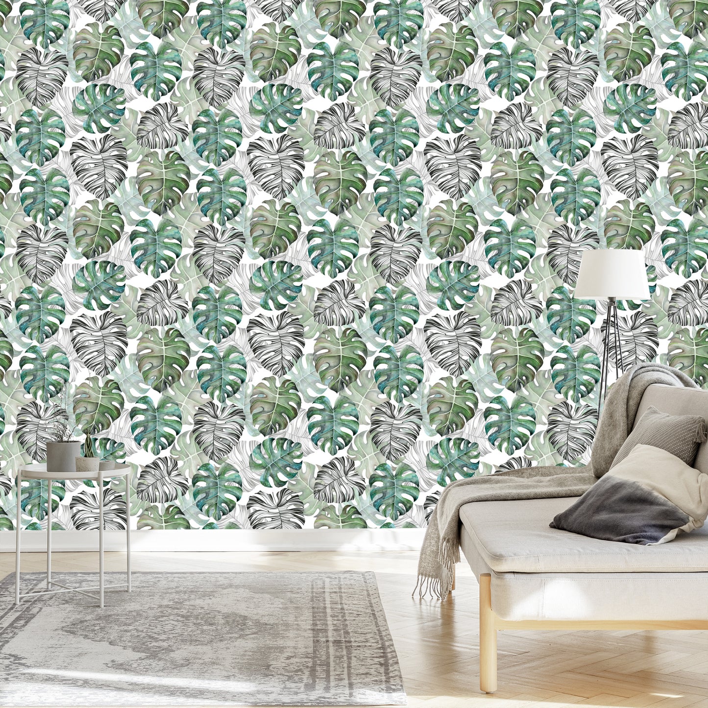 Wallpaper Monstera Leaves