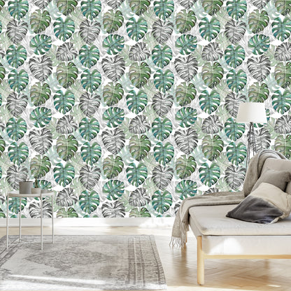Wallpaper Monstera Leaves