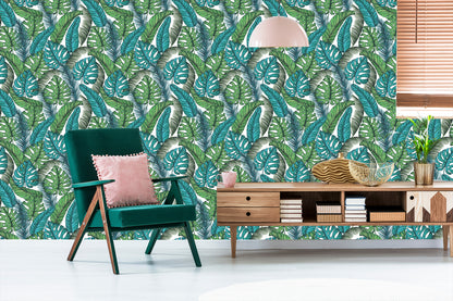 Wallpaper Monstera Jungle Leaves