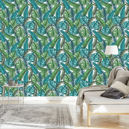 Wallpaper Monstera Jungle Leaves