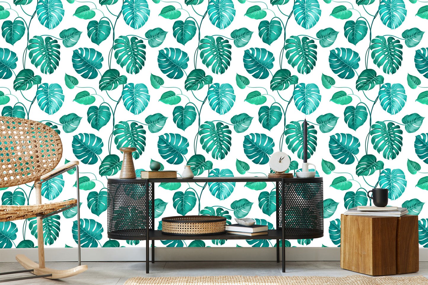 Wallpaper Monstera Natura Leaves