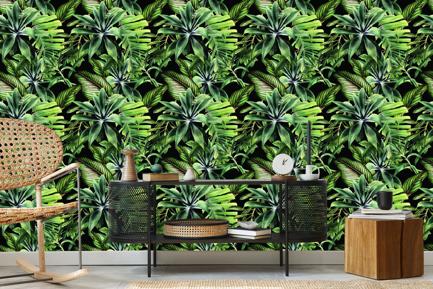 Wallpaper Tropical Banana Leaves