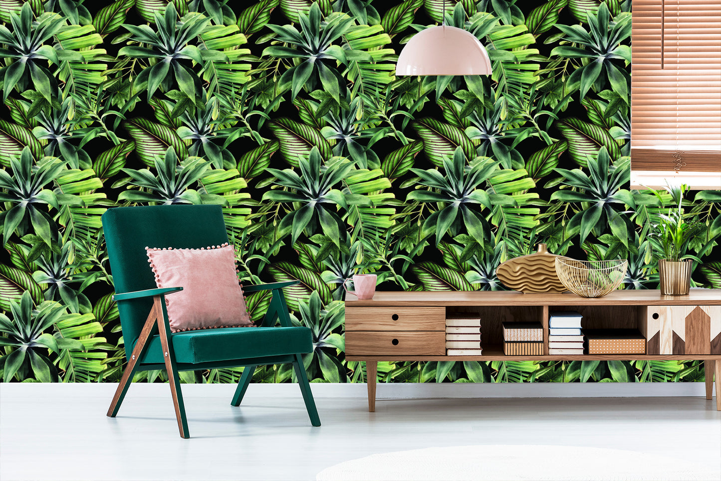 Wallpaper Tropical Banana Leaves