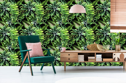 Wallpaper Tropical Banana Leaves