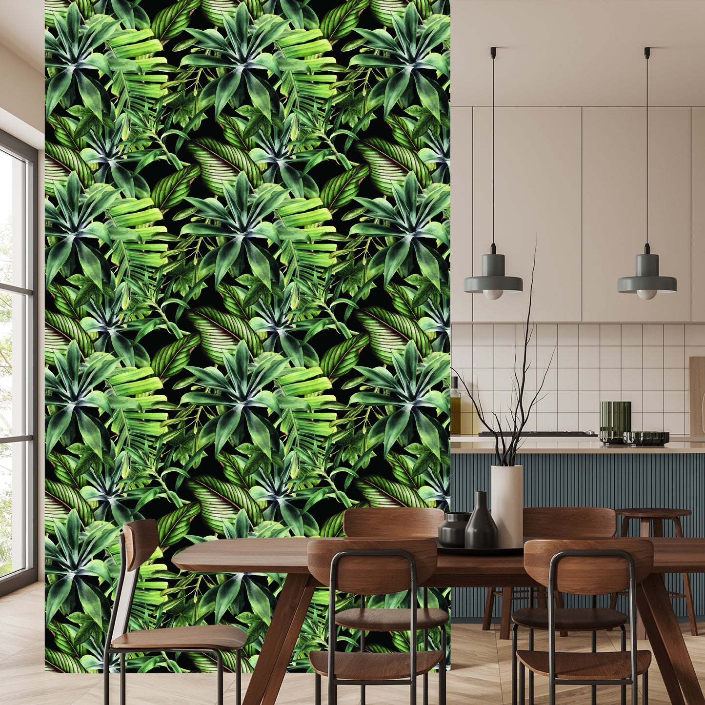 Wallpaper Tropical Banana Leaves