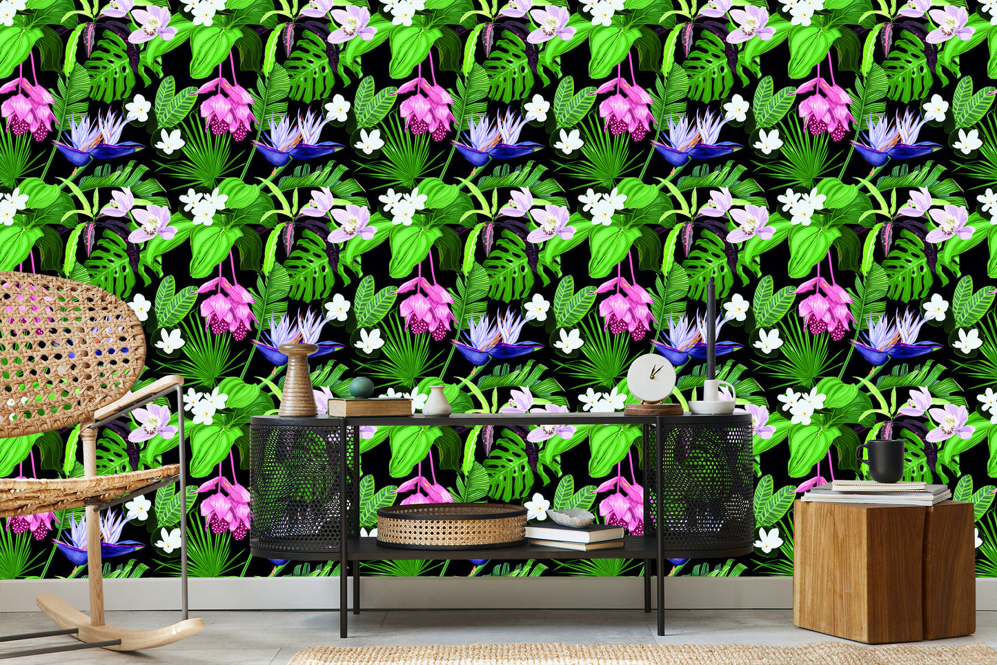 Wallpaper Exotic Palm Leaves