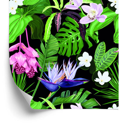 Wallpaper Exotic Palm Leaves