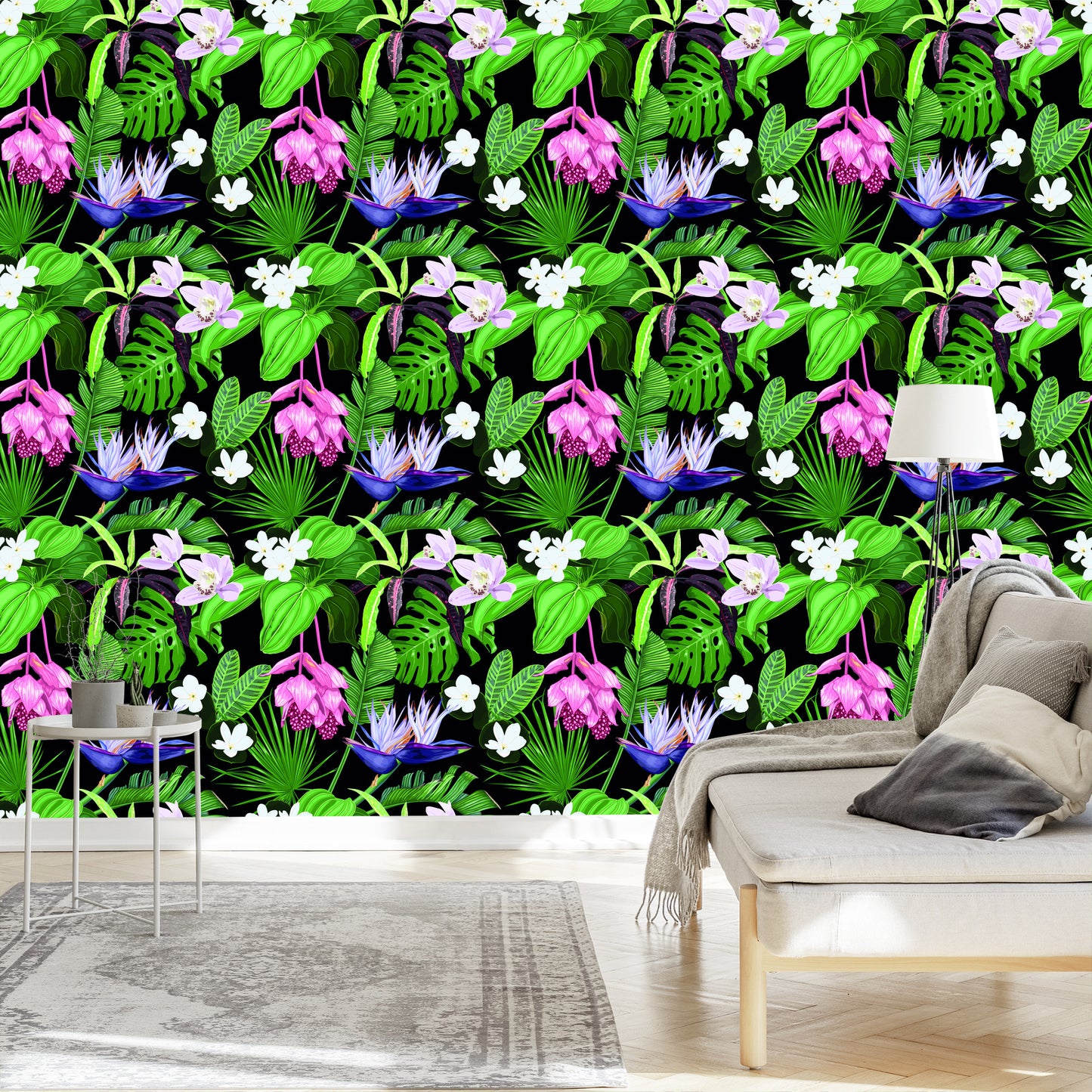 Wallpaper Exotic Palm Leaves