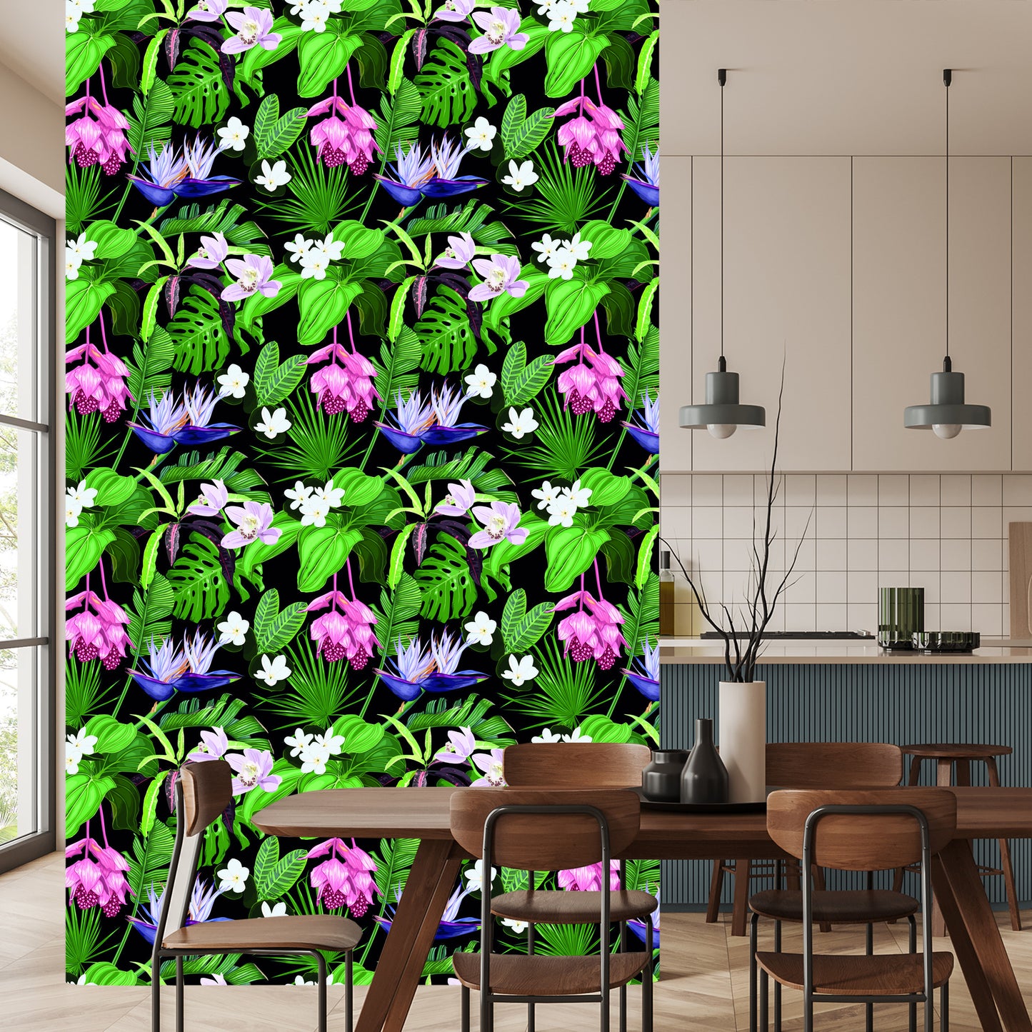 Wallpaper Exotic Palm Leaves