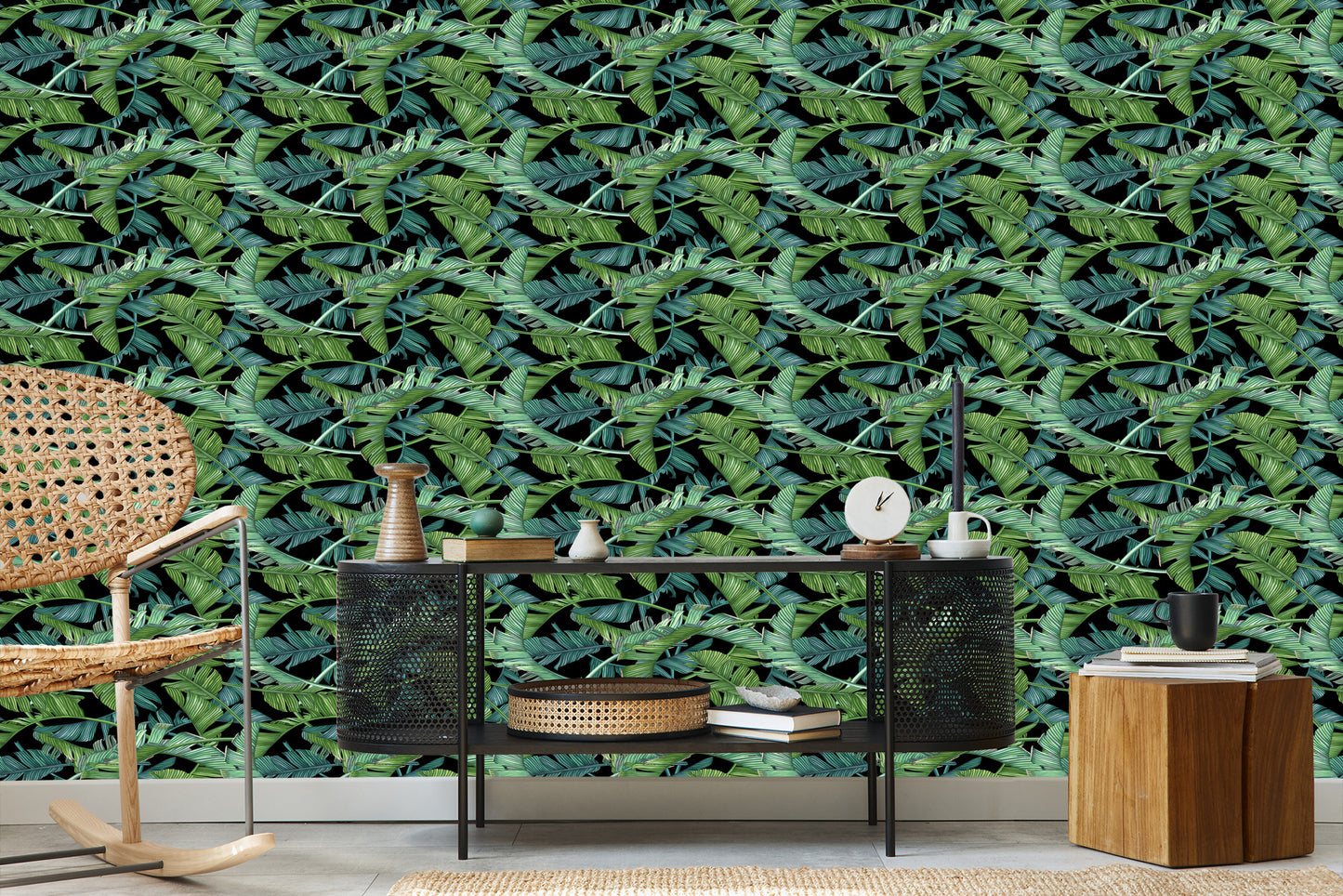 Wallpaper Tropical Palm Leaves
