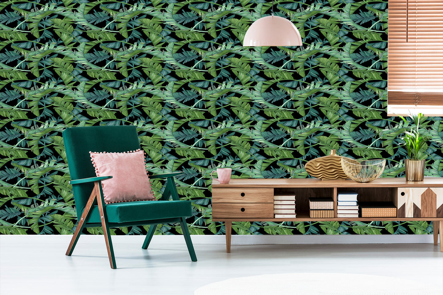 Wallpaper Tropical Palm Leaves