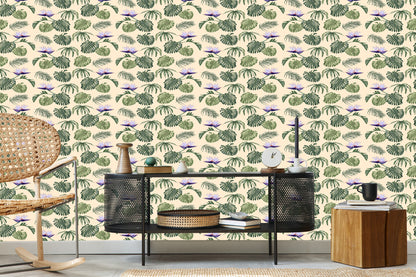 Wallpaper Monstera Leaves