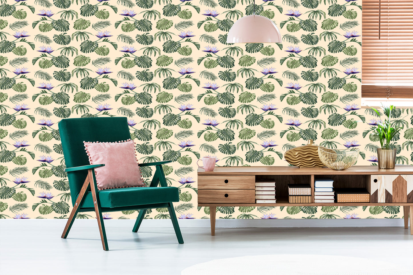 Wallpaper Monstera Leaves