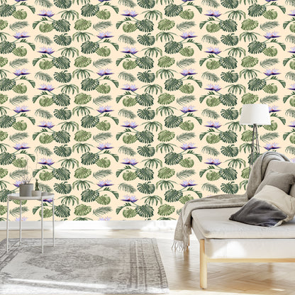 Wallpaper Monstera Leaves