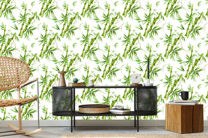 Wallpaper Bamboo Branches With Leaves
