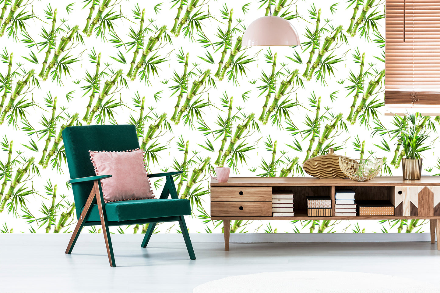 Wallpaper Bamboo Branches With Leaves