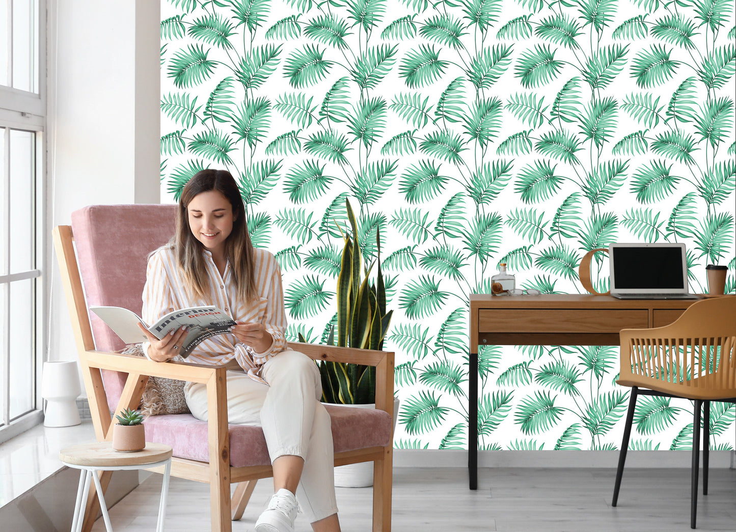 Wallpaper Leaves On Long Stems