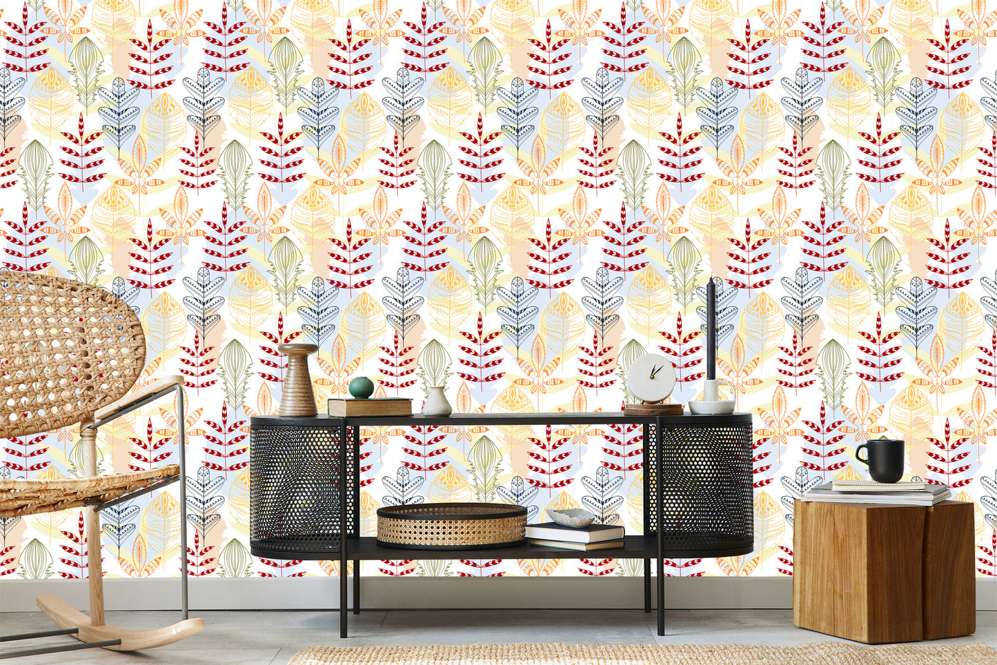 Wallpaper Ornamental Leaves