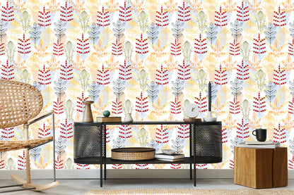 Wallpaper Ornamental Leaves