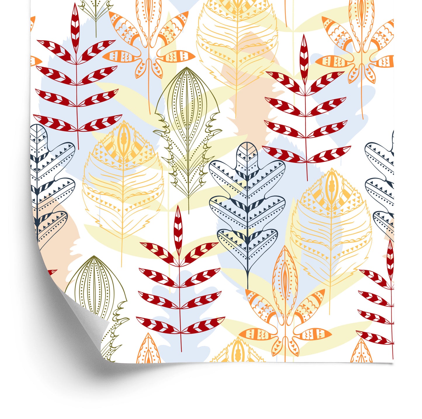 Wallpaper Ornamental Leaves