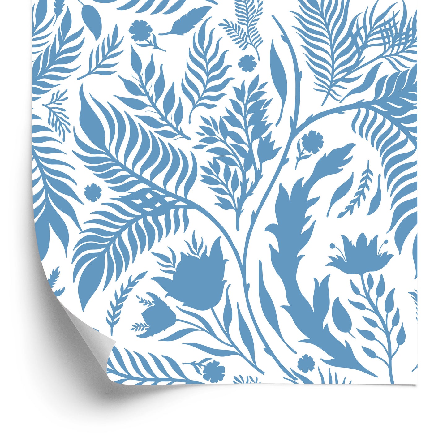Wallpaper Blue Theme With Leaves