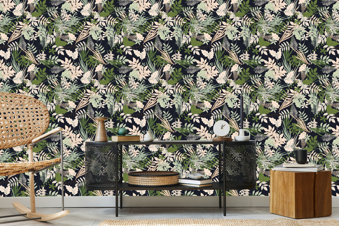 Wallpaper Stylish Colorful Leaves