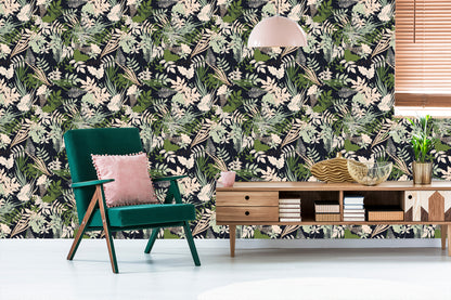 Wallpaper Stylish Colorful Leaves