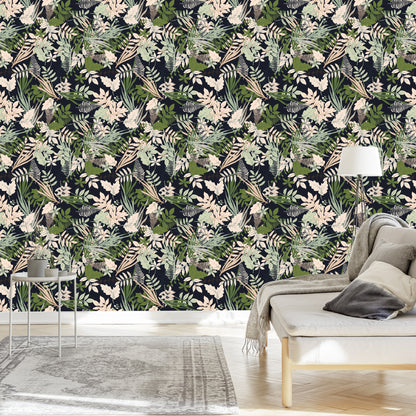 Wallpaper Stylish Colorful Leaves
