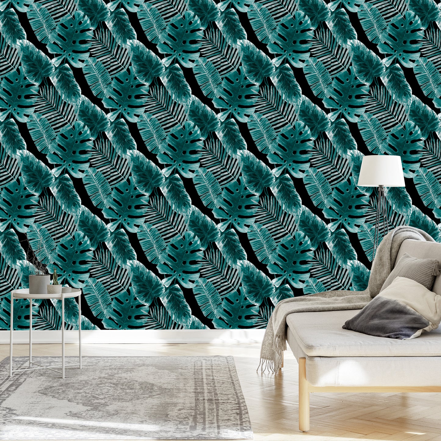 Wallpaper Leaves Of Passion Fruit And Monstera