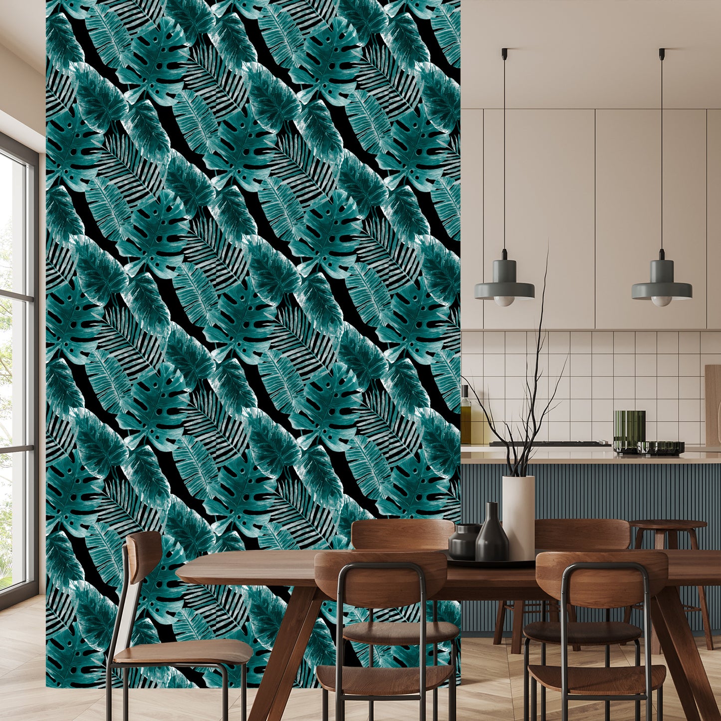 Wallpaper Leaves Of Passion Fruit And Monstera