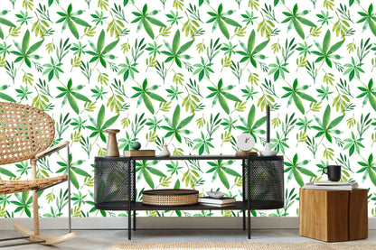 Wallpaper Delicate Colorful Leaves