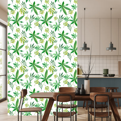 Wallpaper Delicate Colorful Leaves