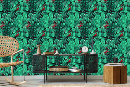 Wallpaper Monstera Leaves